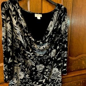 Beautiful black and white dressy top